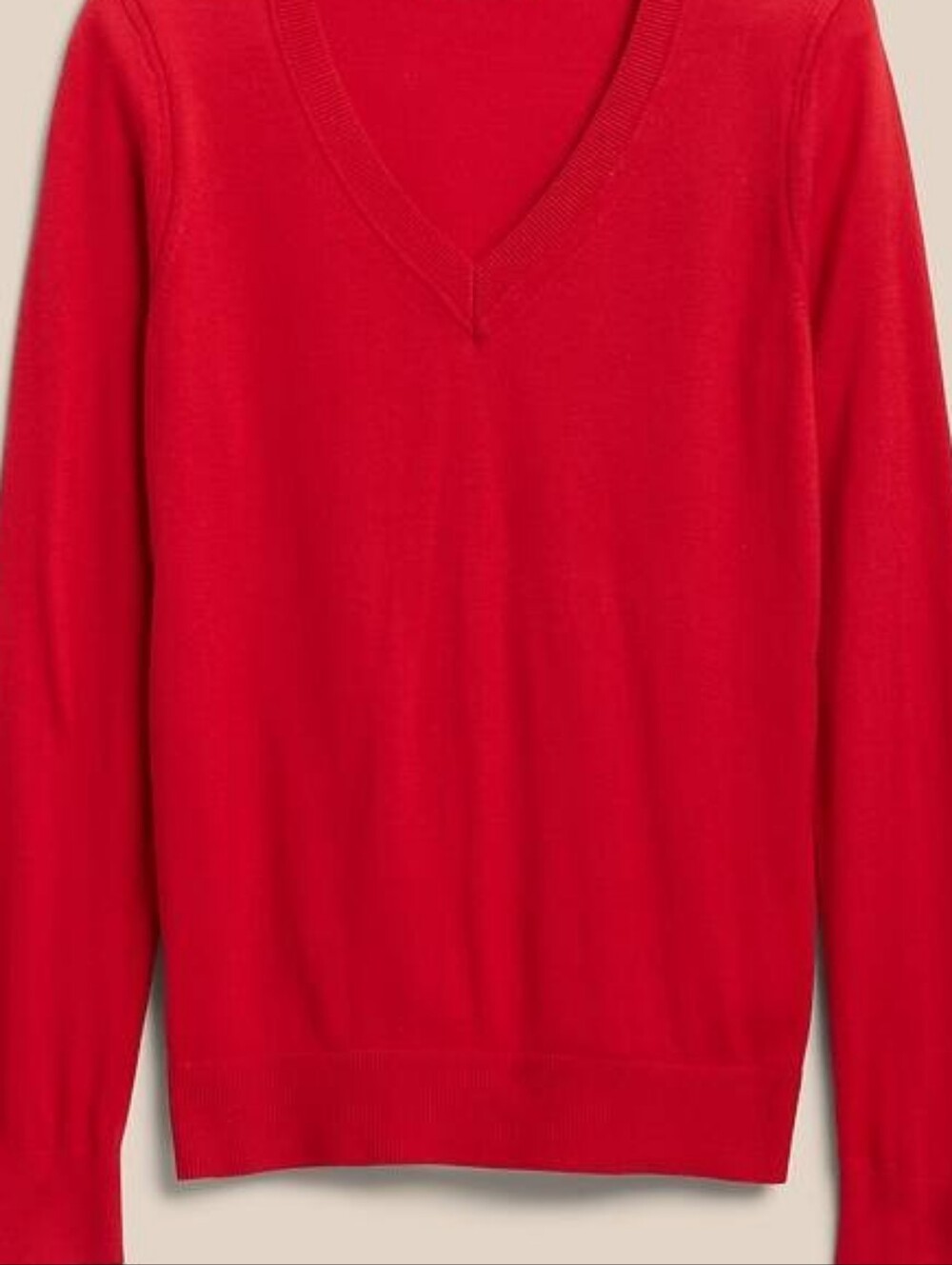 Jcrew Red V-Neck Sweater L NWT